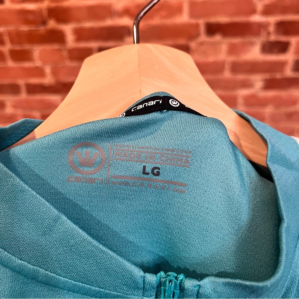 NEW Canari Women's Essential Jersey Robin's Egg Blue Size Large 1/4 Zip Pockets - Picture 3 of 5